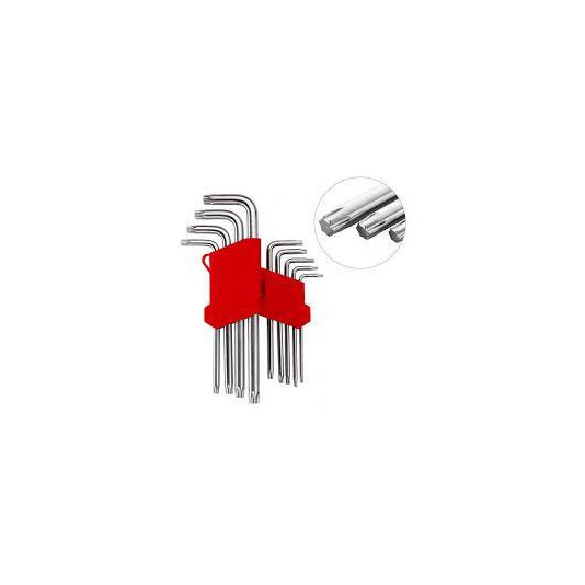 Набір Г-подібних ключів Torx INTERTOOL НТ-0608