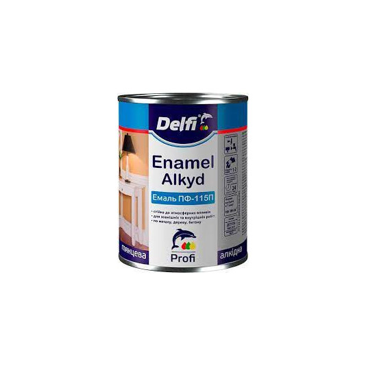 Емаль Delfi ПФ-115П салатова 2,8 кг