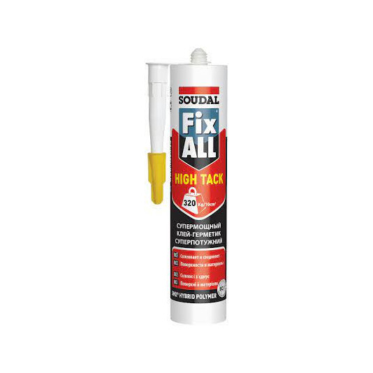 Герметик SOUDAL FIX ALL HT білий 290 мл