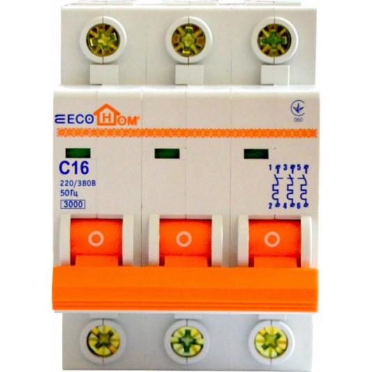 Автомат 3р 16А ECOHOM