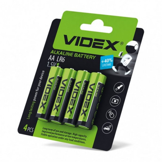 Батарейки VIDEX LR06, 2 шт