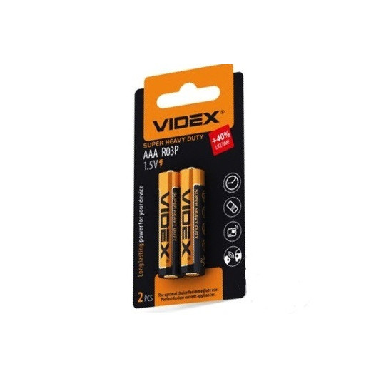 Батарейки VIDEX LR03, 2 шт