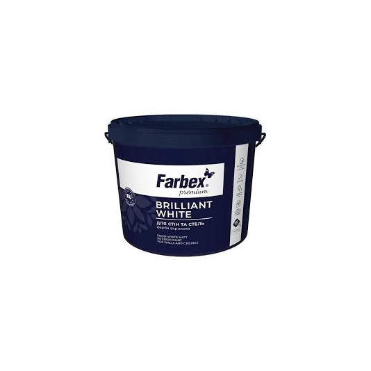 Фарба Farbex Interior білосніжна Brilliant White 7 кг