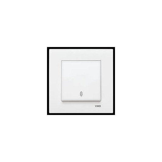 Вимикач 1-й VIKO білий прохідний