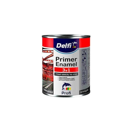 Емаль-грунт Delfi 3 в 1 біла 0,9 кг