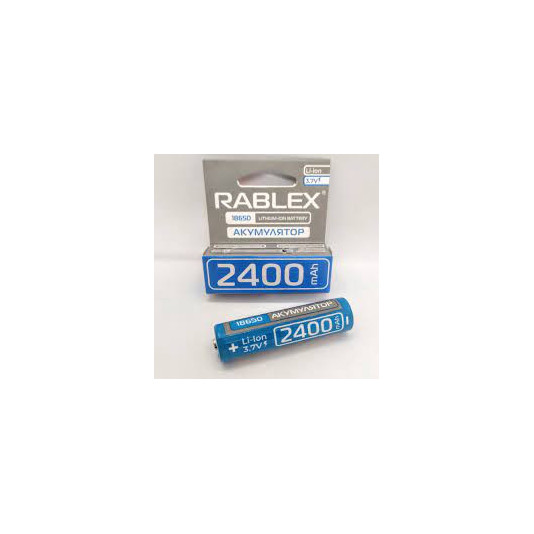 Акумулятор Rablex 18650 2400mAh 3.7V з захистом
