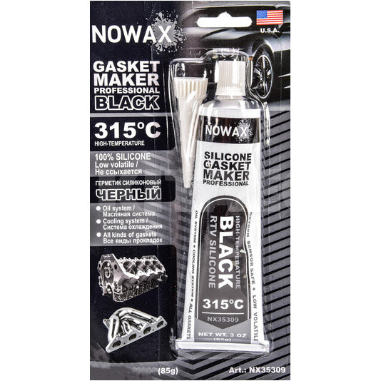 Герметик Nowax Gasket Maker BLACK 85 г +315°C чорний