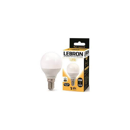 Лампа LEBRON LED G45 E14 6W