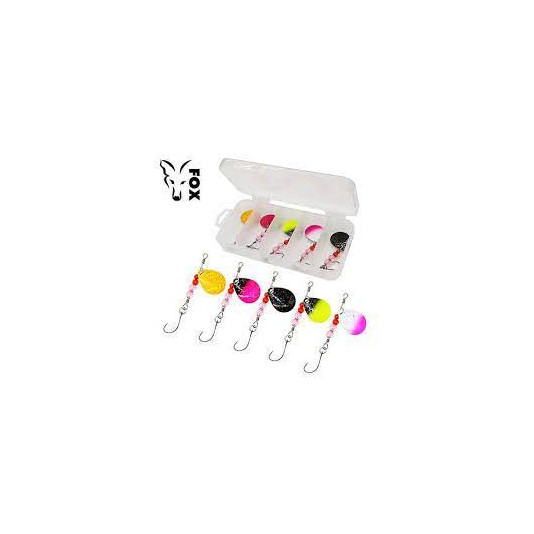 Набір обертових блешень FOX Butterfly Kit (5 шт приманок + коробка)