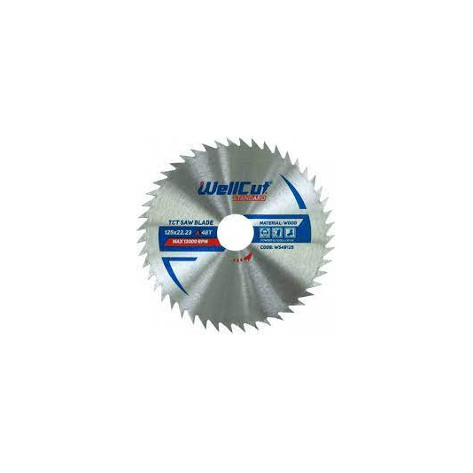 Диск пильний по дереву WellCut Standard 125 х 22,23 х 48Т