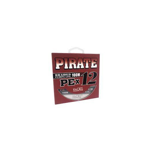Шнур Pirate PEх12 100м сірий (різна товщина)