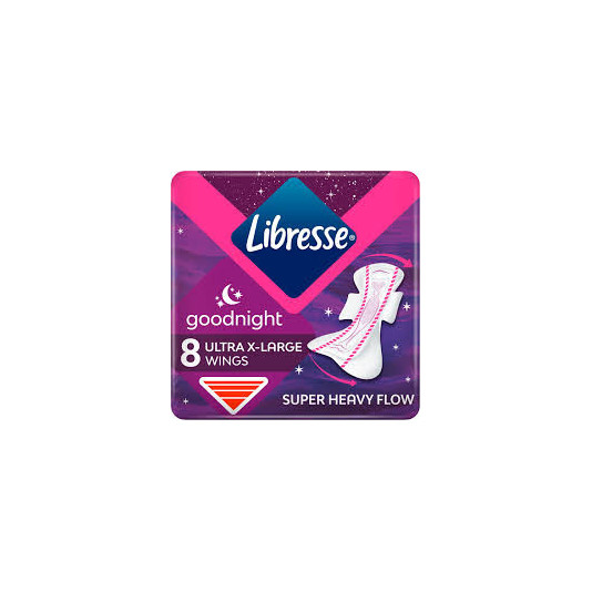 Прокладки гігієнічні Libresse Ultra Thin Goodnight extra wings 8 шт