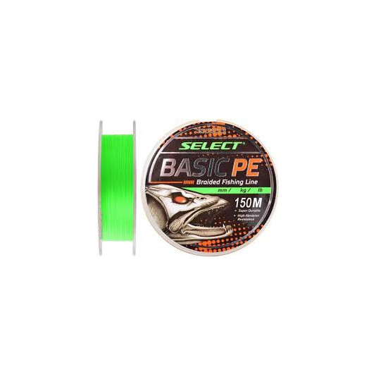 Шнур Select Basic PE 150м 0.20мм 28lb/ 12.7кг (салатовий)