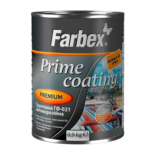 Ґрунтовка ГФ-021 Farbex 0.9 кг біла антикор