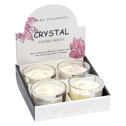 Свічка ароматична Crystal Energy Candle у склянці 9*7см 445г