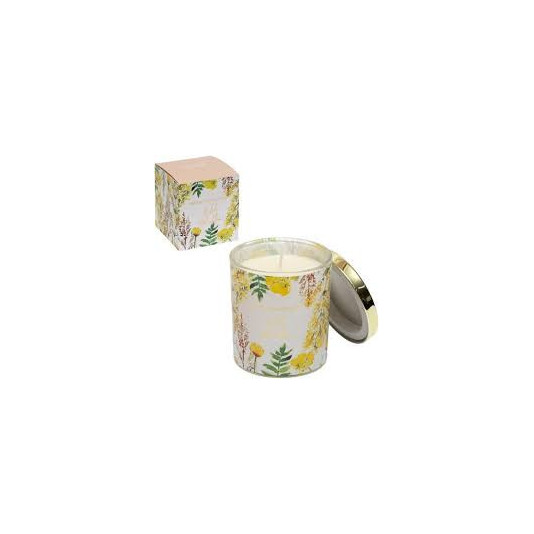 Свічка ароматична Gold Achillea у склянці з кришкою 9*7,5см 510г