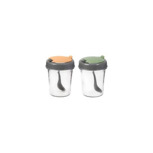 Спецівниця HEREVIN 2024 Colours Conical Spice Jar з ложкою MIX 0.32 л