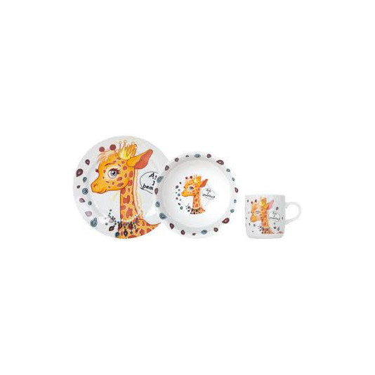 Набір посуду дитячого Limited Edition PRETTY GIRAFFE 3 пр