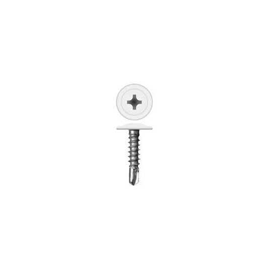 Саморіз з пресшайбою зі свердлом 4,2 х 16 мм RAL-9003 (500 шт)