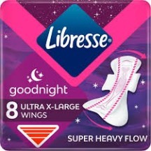 ► Прокладки гігієнічні Libresse Ultra Thin Goodnight extra wings 8 шт • Краща ціна в Борисполі, Воронькові • Купити в магазині П