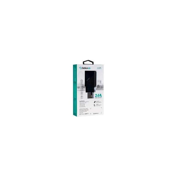 ► MЗП Gelius Pro Vogue GP-HC011 2USB 2.4A Black • Краща ціна в Борисполі, Воронькові • Купити в магазині ПРО100БУД