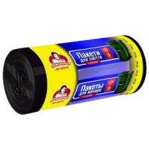 ► Пакети для сміття з затяжками Помічниця 120 л, 10 шт • Краща ціна в Борисполі, Воронькові • Купити в магазині ПРО100БУД