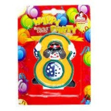 ► Свічки для торту циферка з клоуном 8 см • Краща ціна в Борисполі, Воронькові • Купити в магазині ПРО100БУД