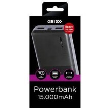 ► Павербанк 15000mAh Grixx Black • Краща ціна в Борисполі, Воронькові • Купити в магазині ПРО100БУД