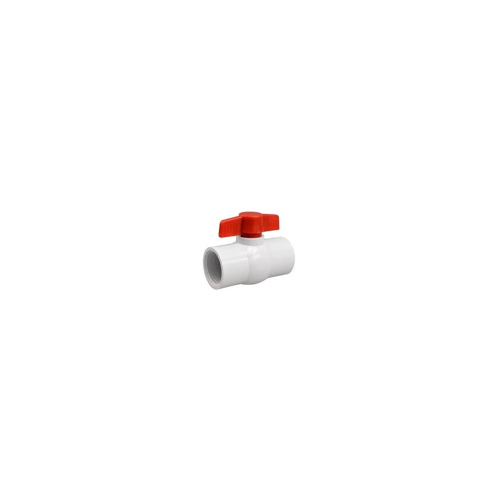 ► Кран шаровий 1-1/2" пластиковий білий • Краща ціна в Борисполі, Воронькові • Купити в магазині ПРО100БУД