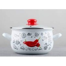 ► Каструля ТМ GUSTO перчинка біла 18 см 117492 • Краща ціна в Борисполі, Воронькові • Купити в магазині ПРО100БУД