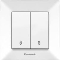 ► Вимикач 2-й Panasonic білий прохідний • Краща ціна в Борисполі, Воронькові • Купити в магазині ПРО100БУД
