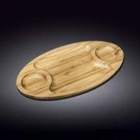 ► Блюдо овальне Wilmax Bamboo 35,5 х 20,5 см 3 секції • Краща ціна в Борисполі, Воронькові • Купити в магазині ПРО100БУД