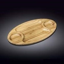 ► Блюдо овальне Wilmax Bamboo 45,5 х 25 см 3 секції • Краща ціна в Борисполі, Воронькові • Купити в магазині ПРО100БУД