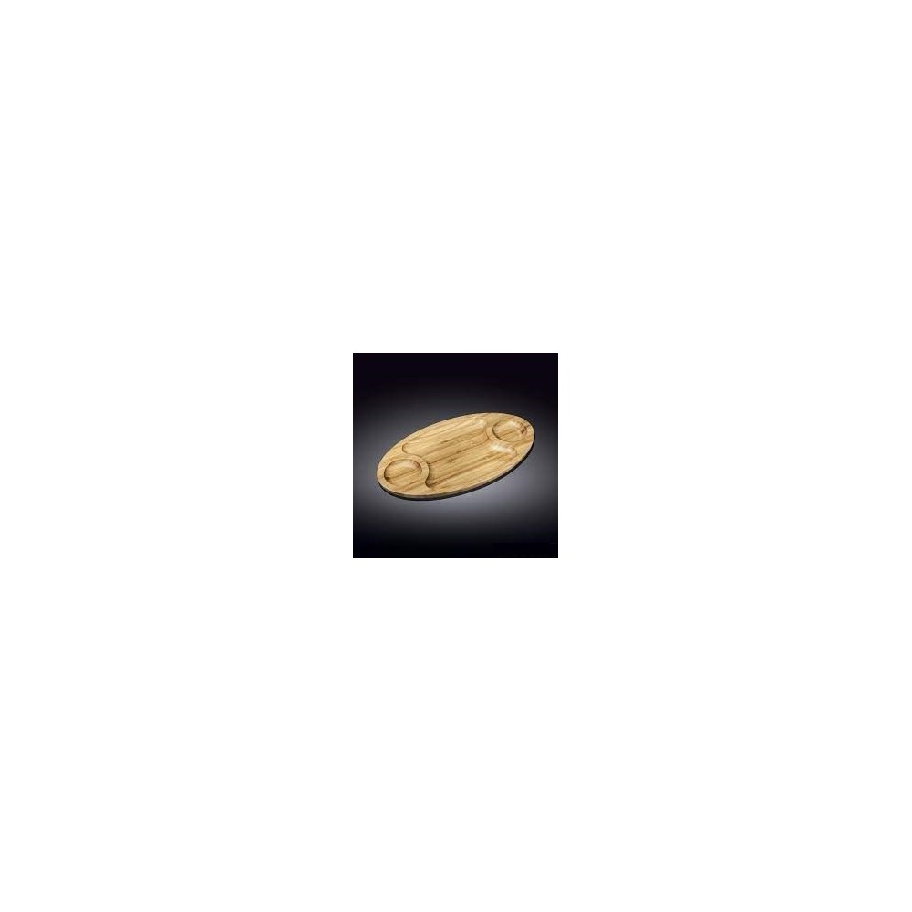 ► Блюдо овальне Wilmax Bamboo 45,5 х 25 см 3 секції • Краща ціна в Борисполі, Воронькові • Купити в магазині ПРО100БУД