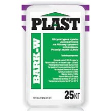 ► Декоративна штукатурка Plast BARK-W короїд білий 25 кг • Краща ціна в Борисполі, Воронькові • Купити в магазині ПРО100БУД