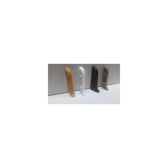 Заглушка права для плінтуса ПВХ дуб сірий
