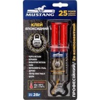 ► Клей двокомпонентний епоксидний Mustang шприц 28 г • Краща ціна в Борисполі, Воронькові • Купити в магазині ПРО100БУД