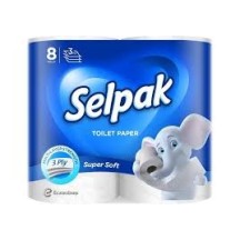 ► Папір туалетний SELPAK 8 шт • Краща ціна в Борисполі, Воронькові • Купити в магазині ПРО100БУД