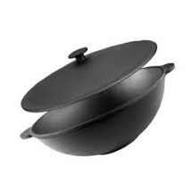 ► Сковорідка чавунна WOK ТМ Брізол 300 х 103 мм 4,7 л з кришкою • Краща ціна в Борисполі, Воронькові • Купити в магазині ПРО100Б
