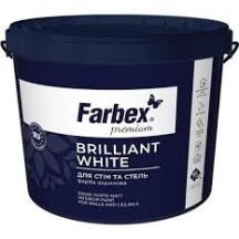 ► Фарба Farbex Interior білосніжна Brilliant White 7 кг • Краща ціна в Борисполі, Воронькові • Купити в магазині ПРО100БУД