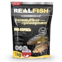 ► Прикормка Real Fish Лінь-Карась (червоний-черв'як) 1кг • Краща ціна в Борисполі, Воронькові • Купити в магазині ПРО100БУД