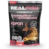 ► Прикормка Real Fish Короп (полуниця) 1кг • Краща ціна в Борисполі, Воронькові • Купити в магазині ПРО100БУД
