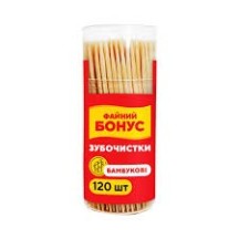 ► Зубочистки Бонус Бамбук 120 шт • Краща ціна в Борисполі, Воронькові • Купити в магазині ПРО100БУД