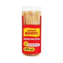 ► Зубочистки Бонус Бамбук 120 шт • Краща ціна в Борисполі, Воронькові • Купити в магазині ПРО100БУД