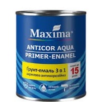 ► Емаль-грунт Maxima ТМ 3 в 1 Anticor Aqua графіт 0,9 кг • Краща ціна в Борисполі, Воронькові • Купити в магазині ПРО100БУД