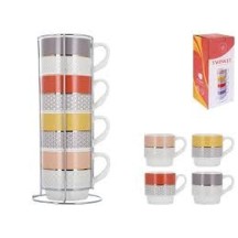 ► Набір чашок Limited Edition Twinkle 4 х 345 мл на металевій підставці • Краща ціна в Борисполі, Воронькові • Купити в магазині