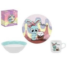 ► Набір посуду дитячого Limited Edition SWEET BUNNY • Краща ціна в Борисполі, Воронькові • Купити в магазині ПРО100БУД