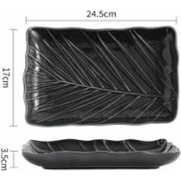 ► Блюдо прямокутне Luminarc Leaf Black 17 см • Краща ціна в Борисполі, Воронькові • Купити в магазині ПРО100БУД