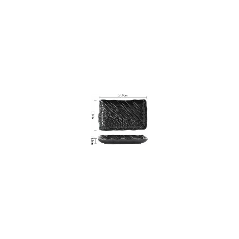 ► Блюдо прямокутне Luminarc Leaf Black 17 см • Краща ціна в Борисполі, Воронькові • Купити в магазині ПРО100БУД