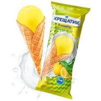 ► Морозиво Хрещатик пломбір зі смаком юзу ріжок 90 г • Краща ціна в Борисполі, Воронькові • Купити в магазині ПРО100БУД